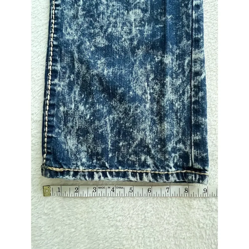 True Religion Ricky Super T Artist Lab Acid Wash Jeans Mens 40 Made in USA